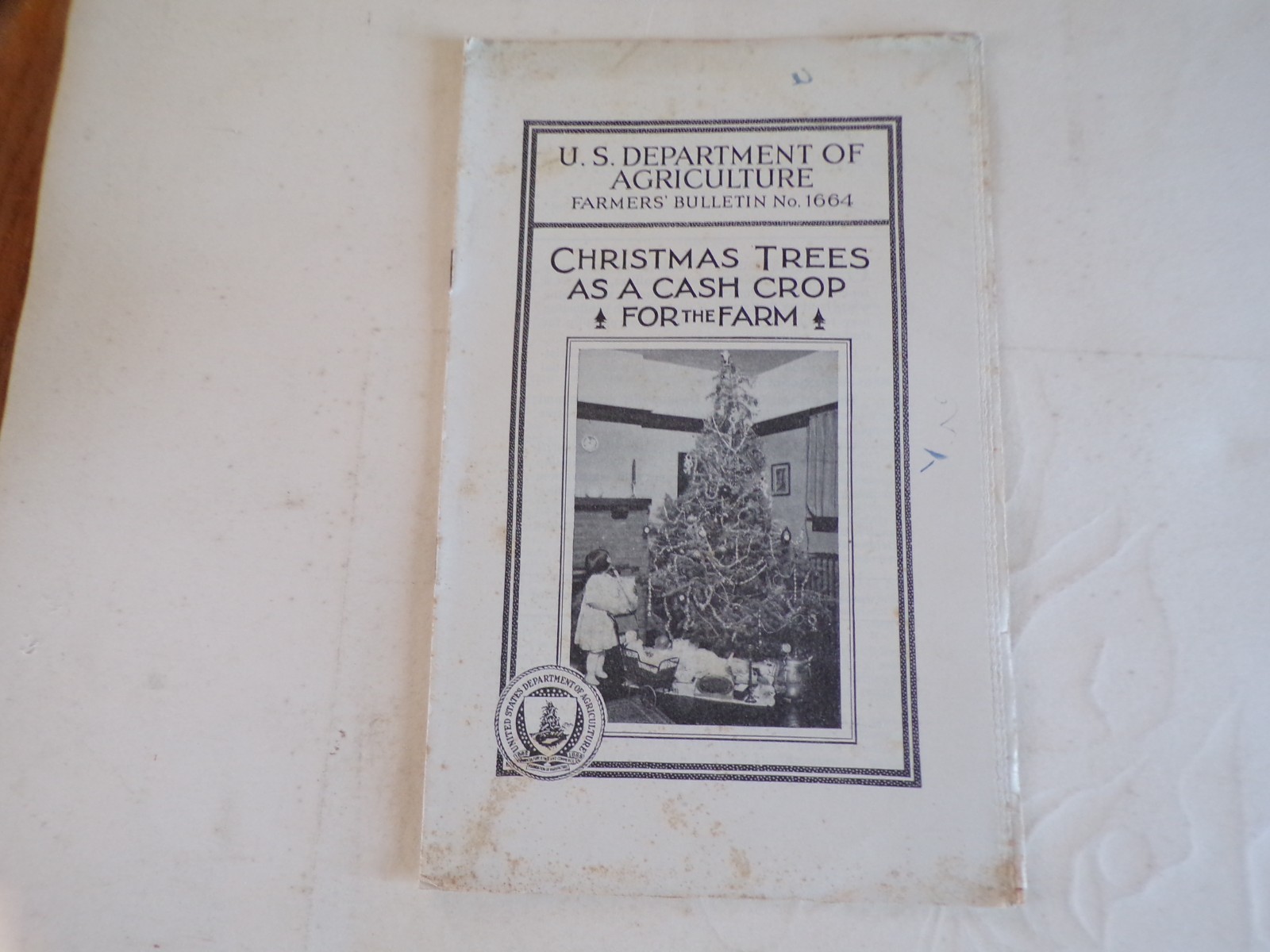 1931 USDA Farmers Bulletin #1664 Christmas Trees as a Cash Crop for the Farm