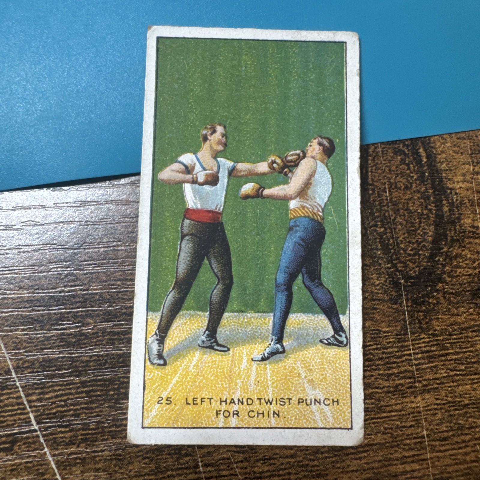 1914 CARRERAS LTD BOXING CARD 25 Left Hand Twist Punch For Chin 1914 CARRERAS LTD BOXING CARD 25 Left Hand Twist Punch For Chin