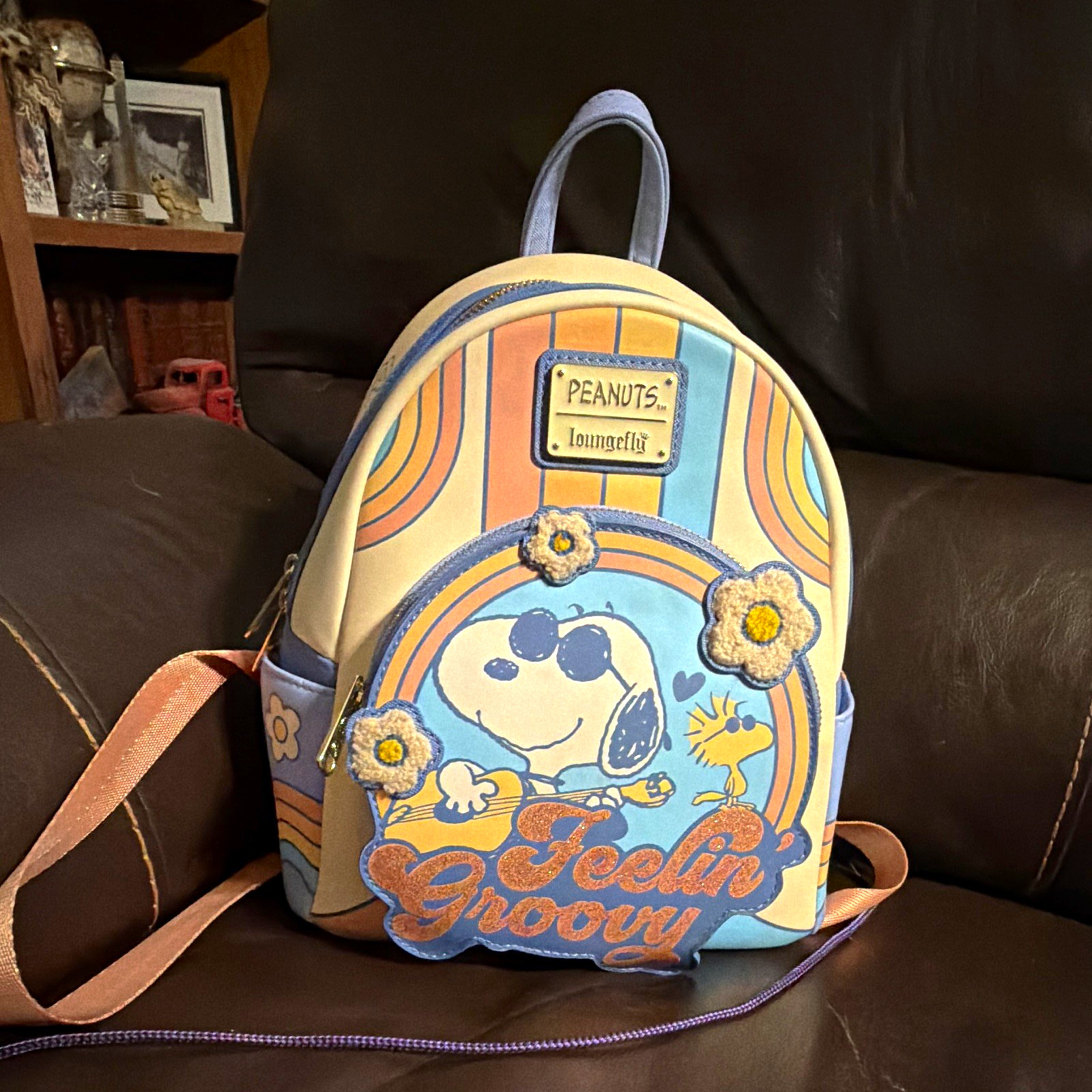 Loungefly Peanuts Snoopy & Woodstock Feelin Groovy Mini Backpack