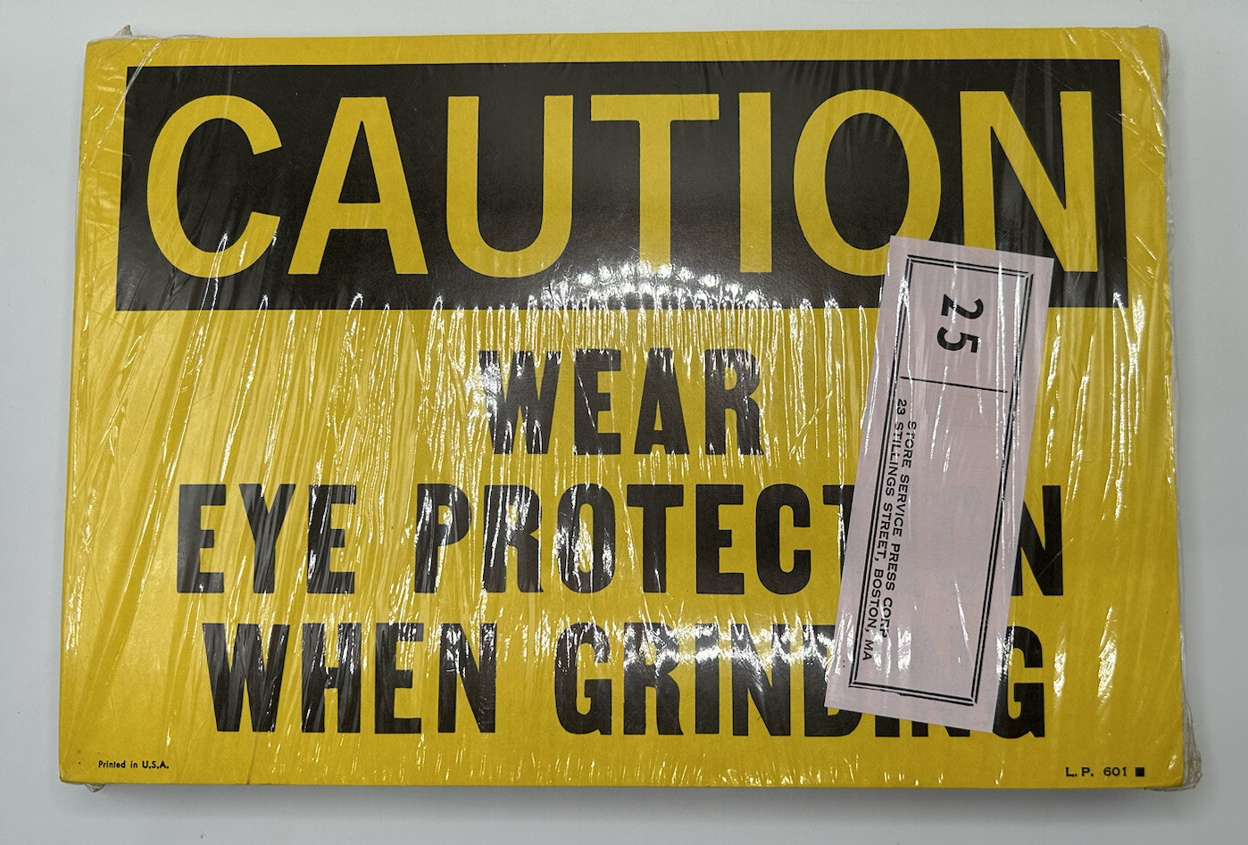 CAUTION Wear Eye Protection When Factory Safety Sign Caution Warning 25 Vintage