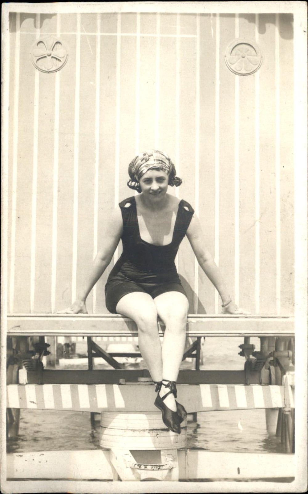 Ostende Bathing Beauty c1910 GREAT IMAGE Real Photo Postcard bhn #2