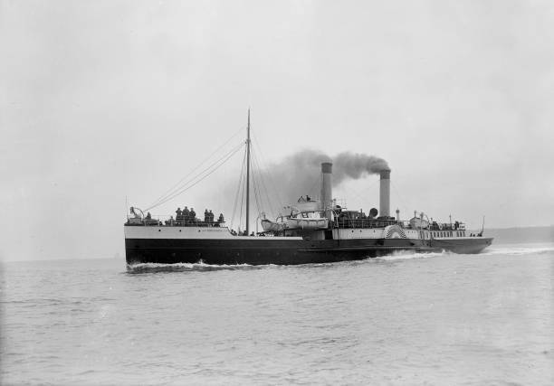 The Paddle Steamer Ss Monarch Under Way OLD SHIPPING PHOTO