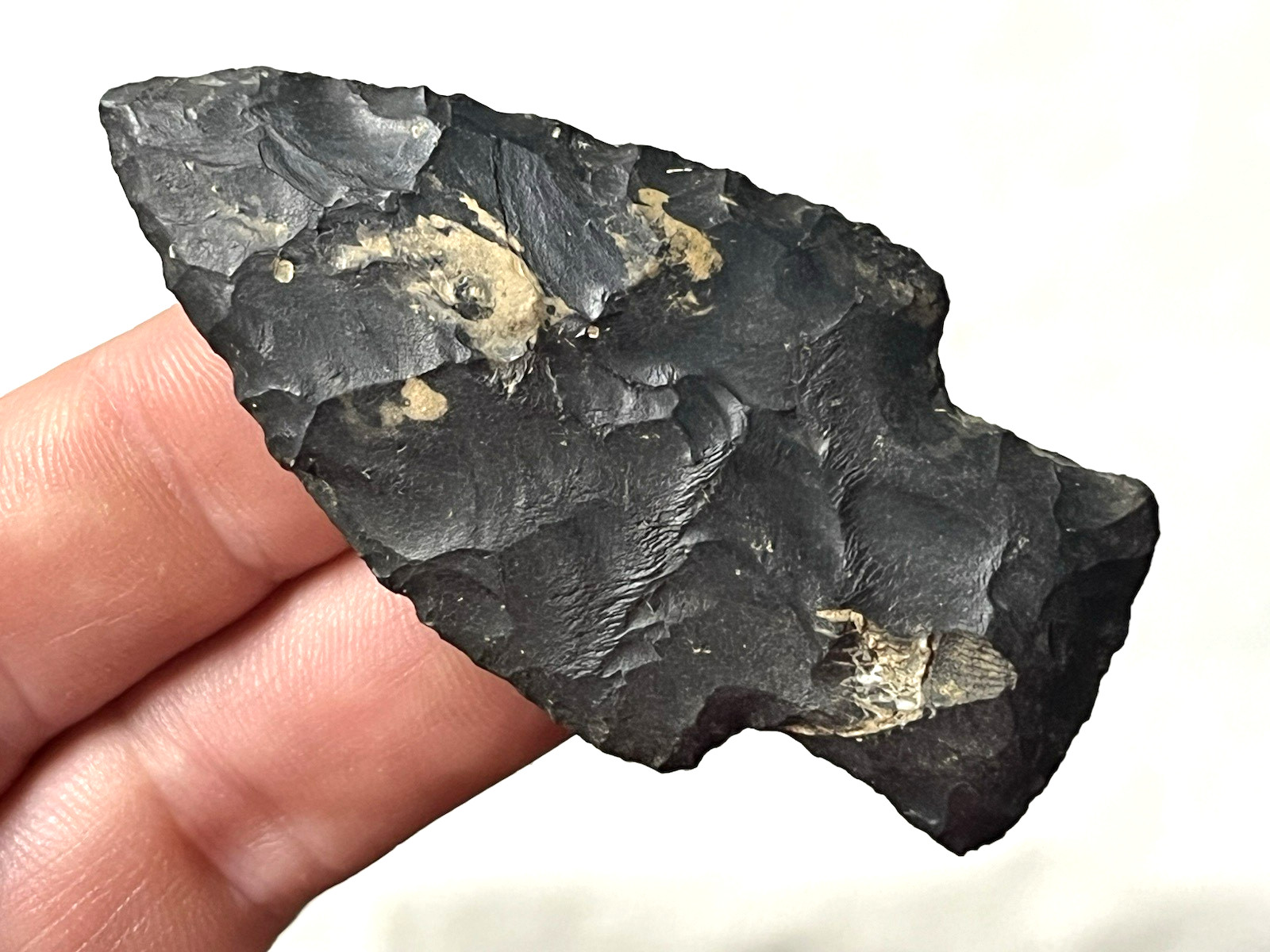 EXCEPTIONAL OHIO HOPEWELL STEMMED POINT ARROWHEAD AUTHENTIC INDIAN ARTIFACT BG
