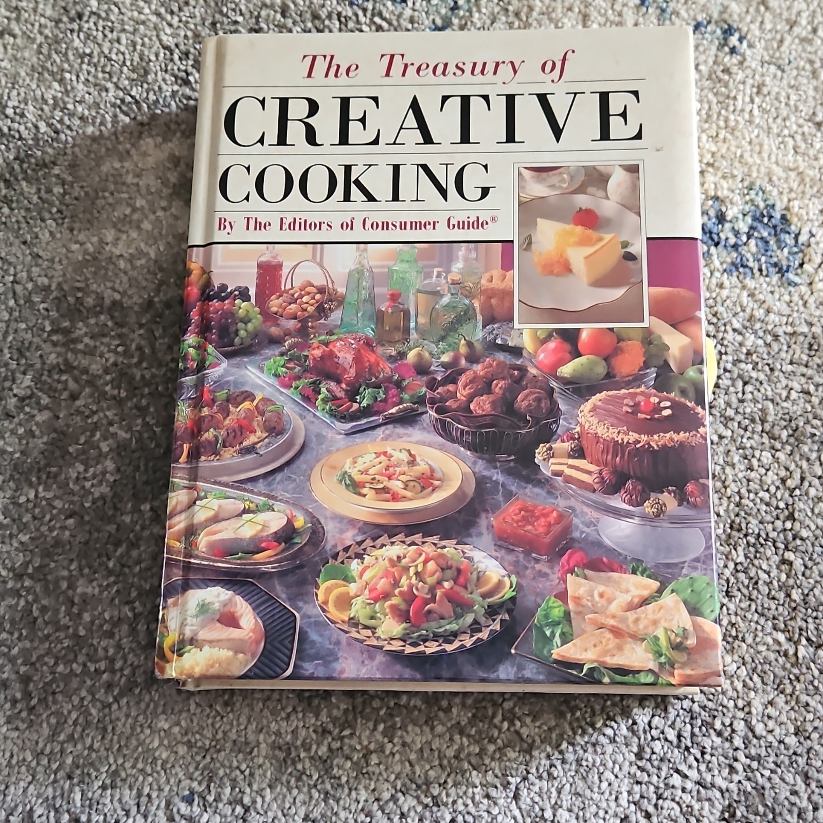 The Treasury of Creative Cooking Hardcover Cookbook Original Paper Material