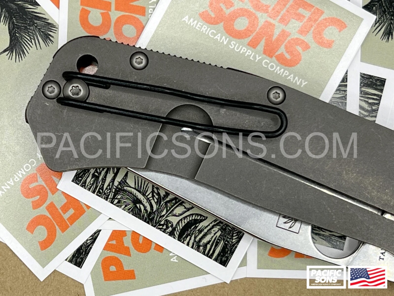 Black Deep Carry Wire Pocket Clip for Spyderco Knives