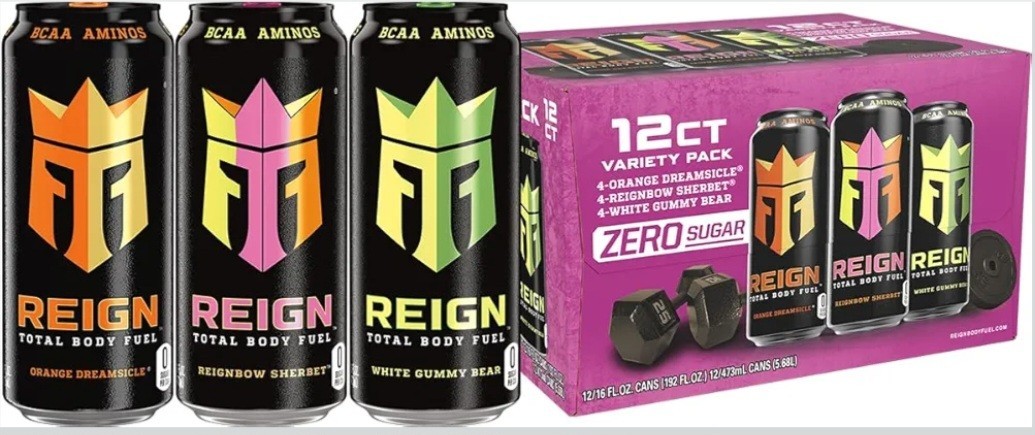 REIGN Variety Pack Orange Dreamsicle Reignbow Sherbet White Gummy 16oz Pk Of 12