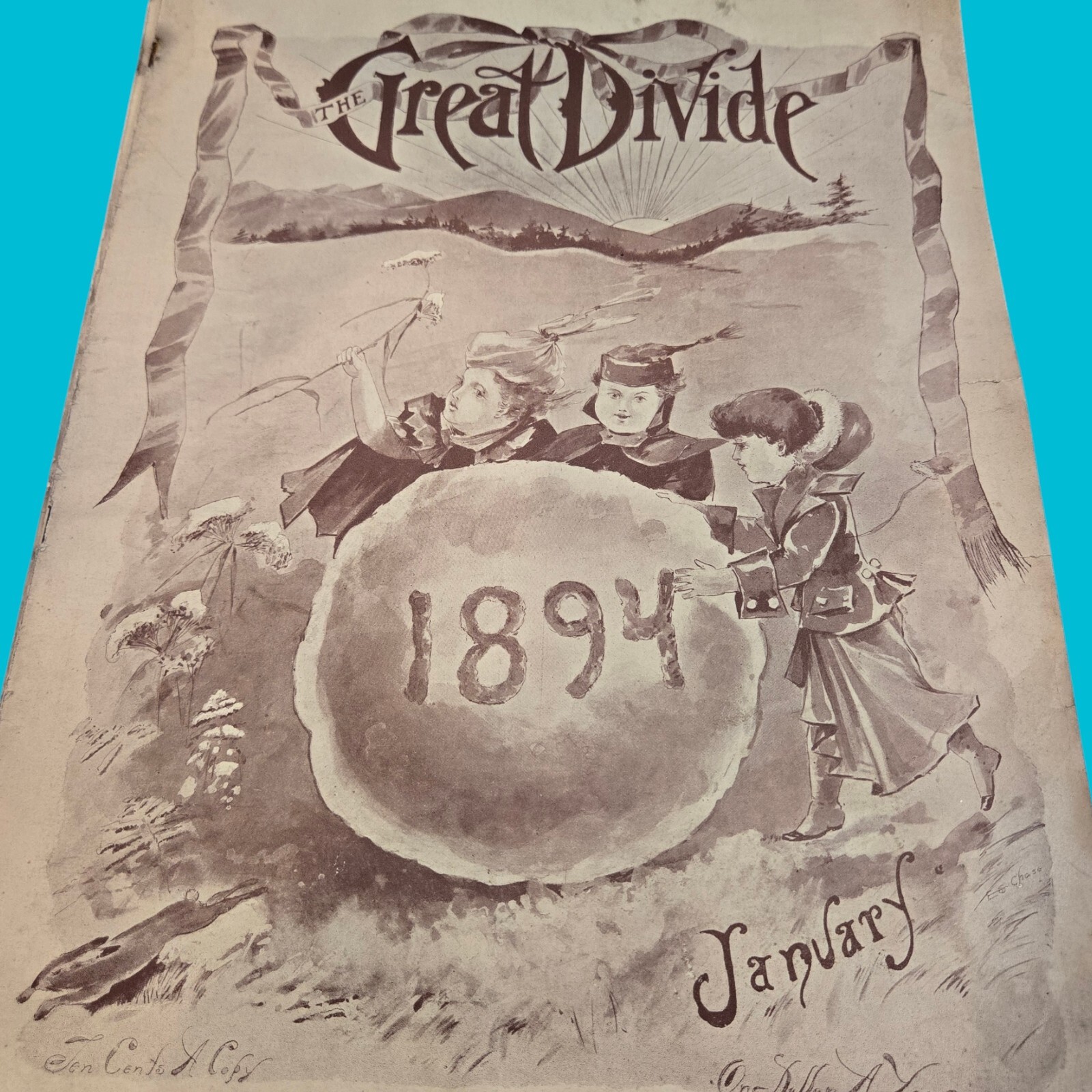 The Great Divide 1894 Denver Newspaper Steamship Savannah Log Native Americans
