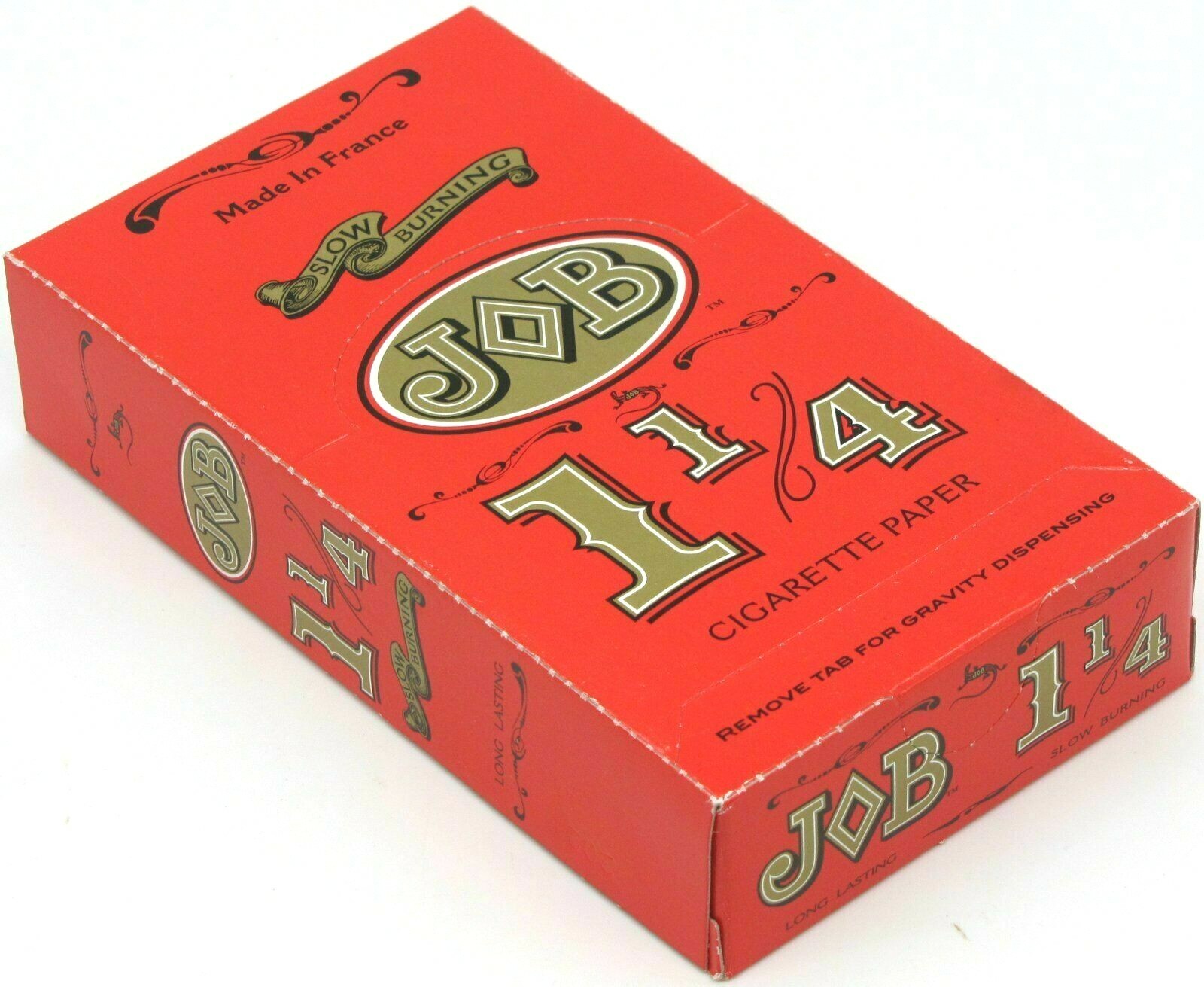 JOB ORANGE 1 1/4 SLOW BURNING CIGARETTE ROLLING PAPERS 1.25 SIZE -- 24 BOOKLETS