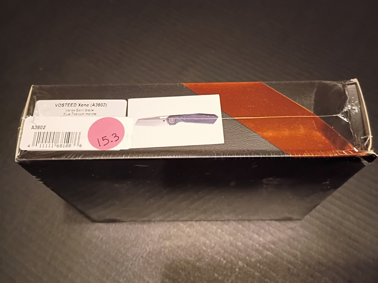 Vosteed Xeno A3802 Blue Titanium Vanax Satin Folding Knife - BRAND NEW SEALED