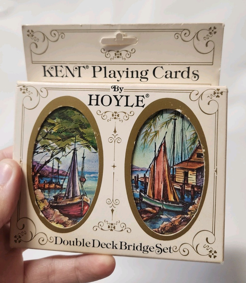 Kent Hoyle VTG Bridge Playing Cards 1984 Boats on the Lake NEW UNOPENED NOS