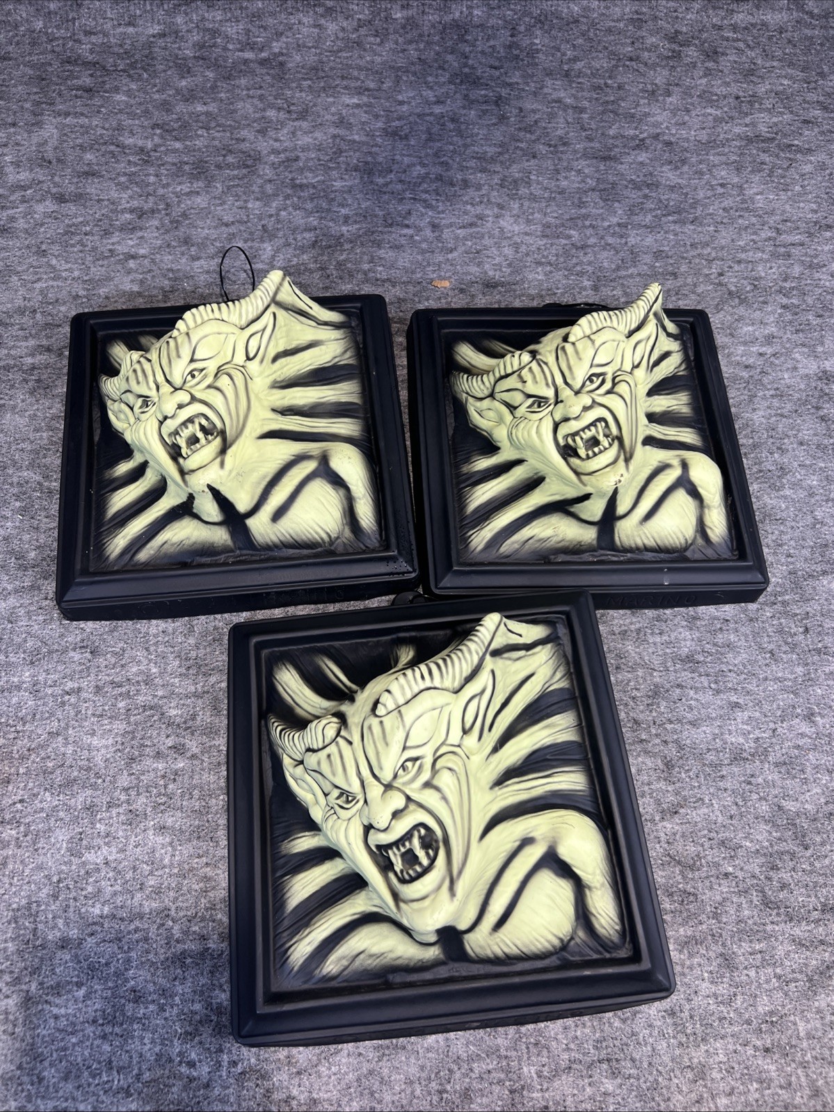 vtg Dark Illusions R. Marino  1994 3D Demon Devil Glow Dark Halloween RARE LOT 3