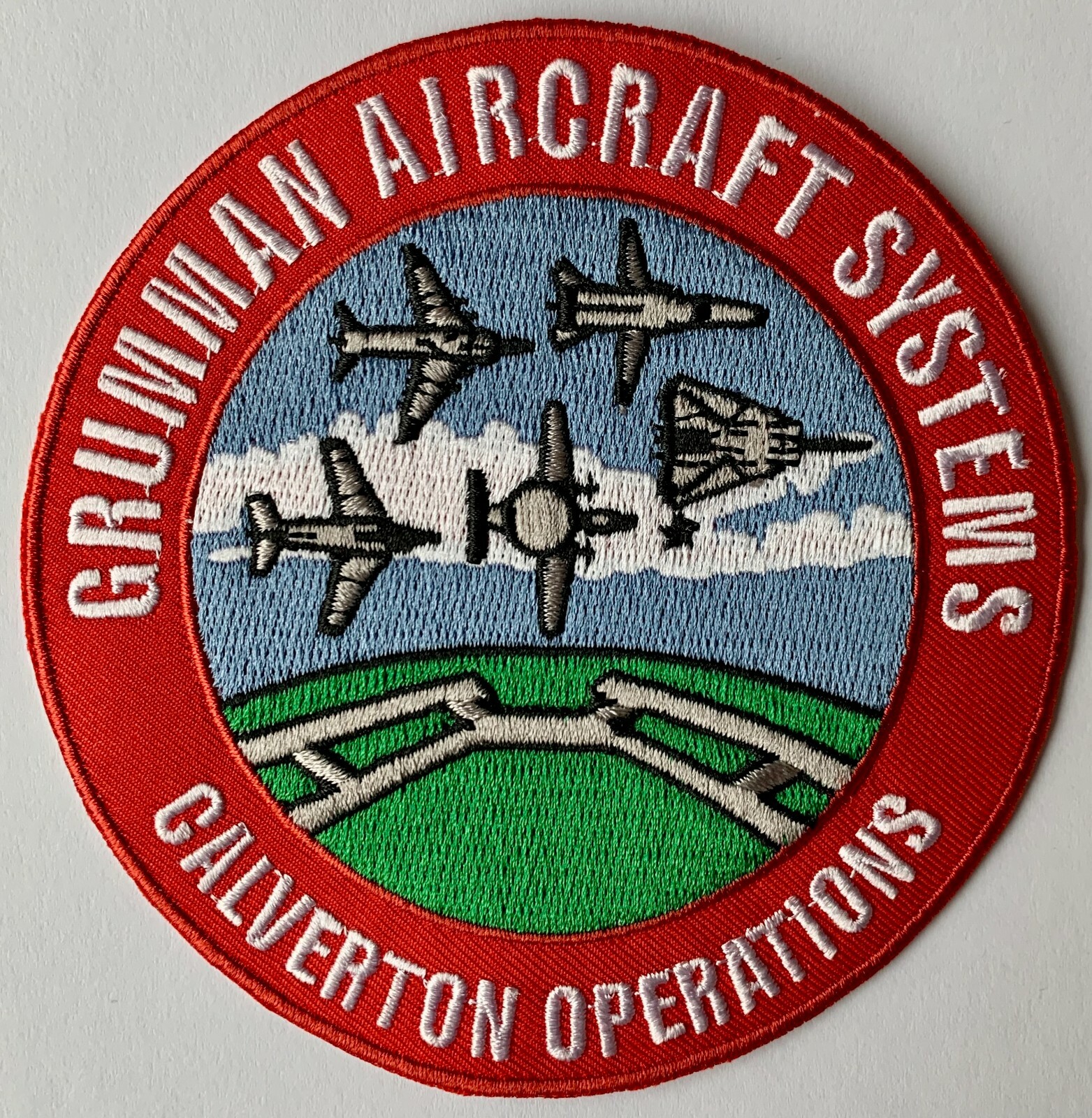 Grumman Aircraft Embroidered Iron-On Patch, 4 Grumman Aircraft Embroidered Iron-On Patch, 4