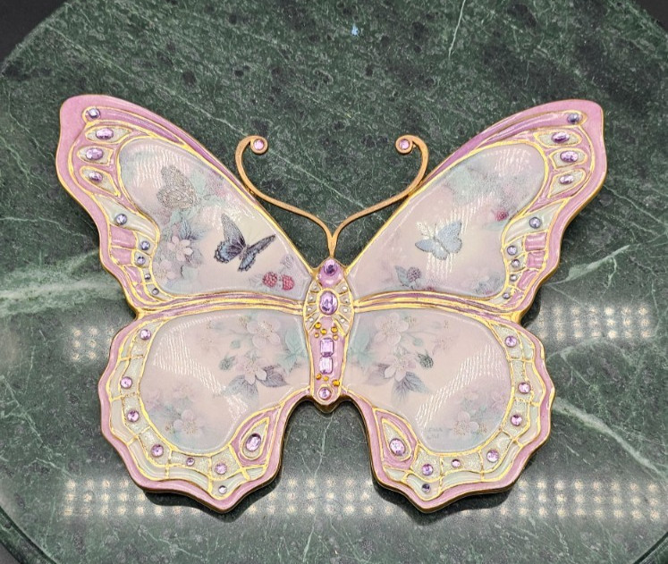 Bradford Ex. 2004 Enchanted Wings Lena Liu Jewels Of Nature Butterfly Wall Art