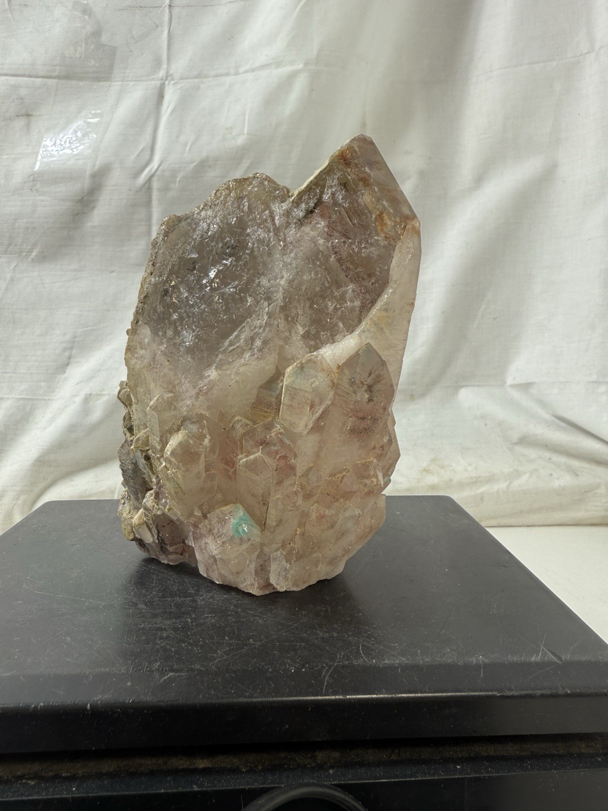 RARE ,AJOITE INCLUDED QUARTZ CLUSTER, MESSINA MINE ,SOUTH AFRICA 1340 Grams