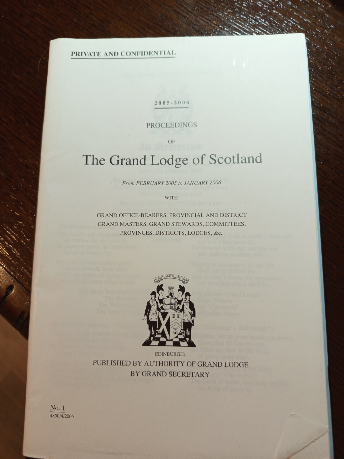 Proceedings of The Grand Lodge of Scotland Freemasonry masonic/447 Proceedings of The Grand Lodge of Scotland Freemasonry masonic/447
