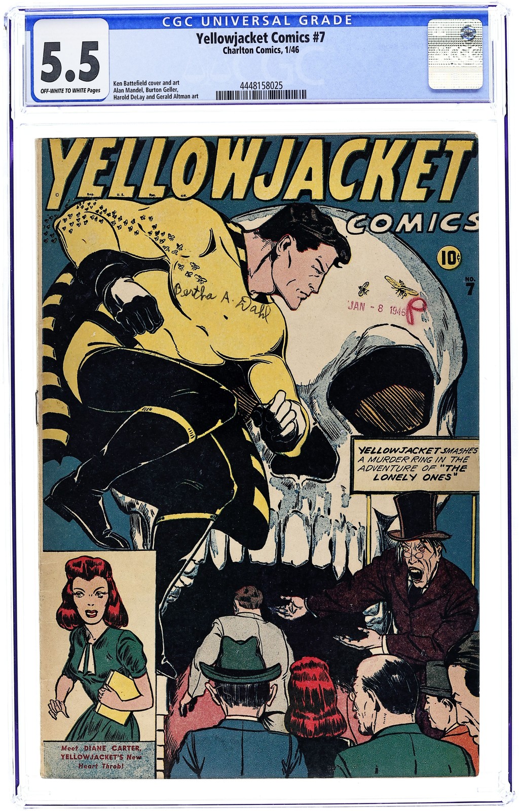 Yellowjacket Comics #7 CGC 5.5 1946 4448158025