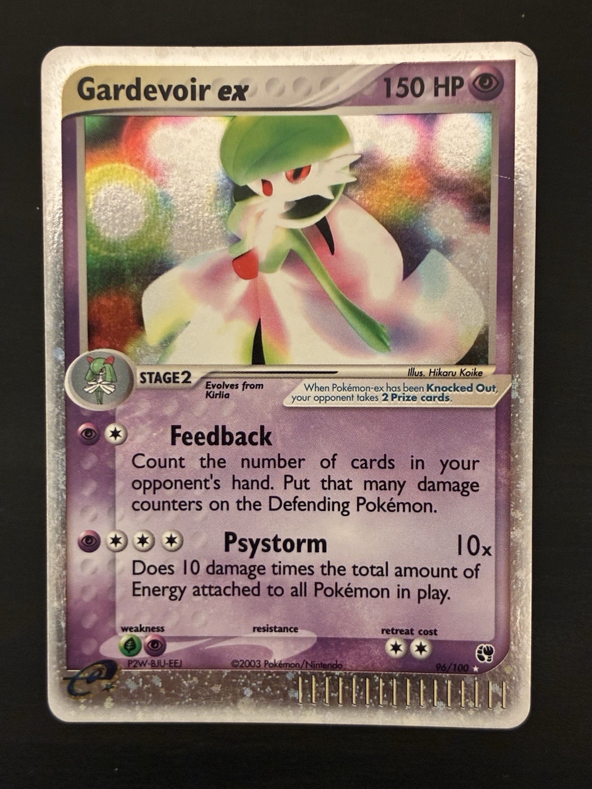 Gardevoir ex 96/100 Sandstorm Pokemon Card TCG Holo Ultra Rare 2003
