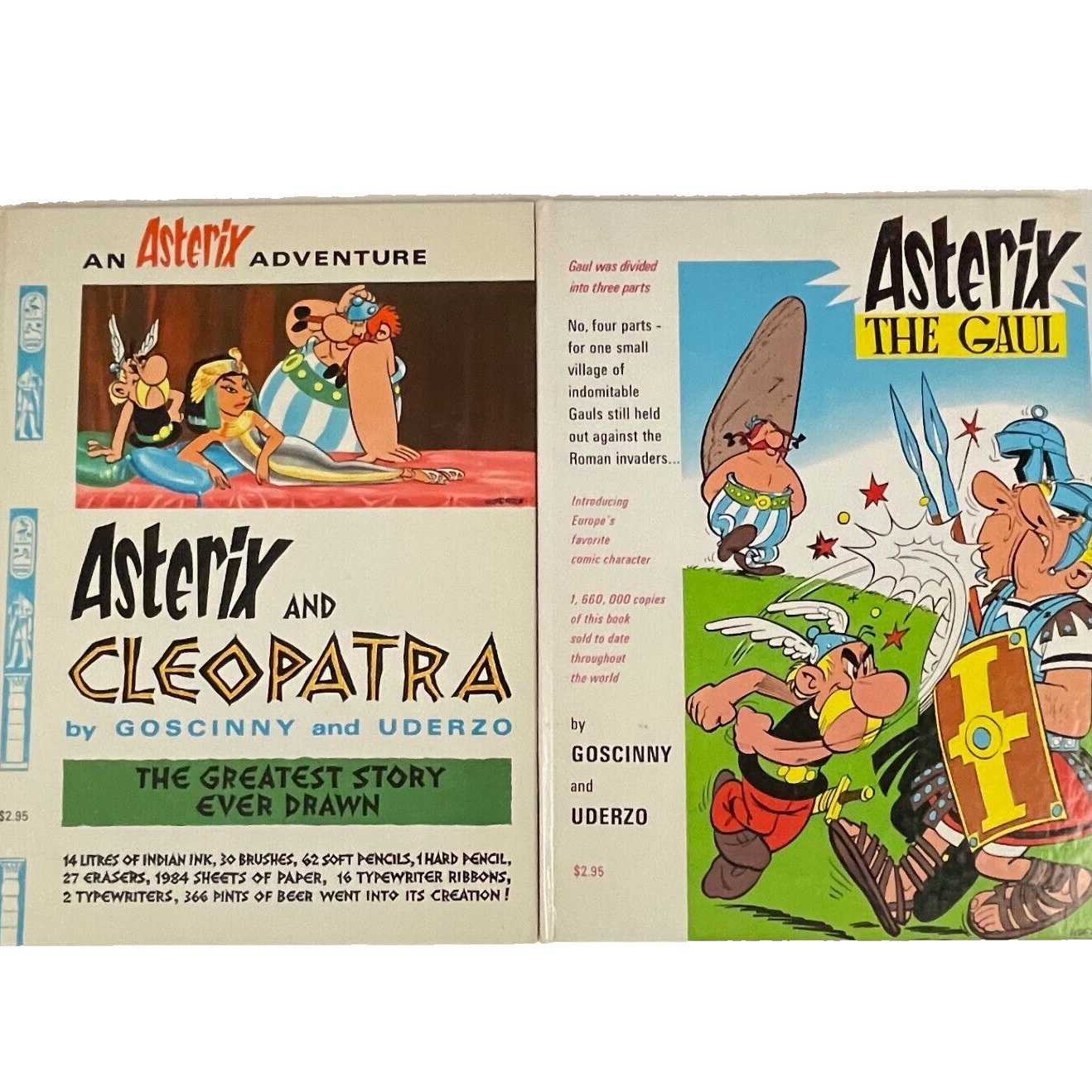 2 hardcovers ASTERIX THE GAUL / ASTERIX & CLEOPATRA by Goscinny & Uderzo