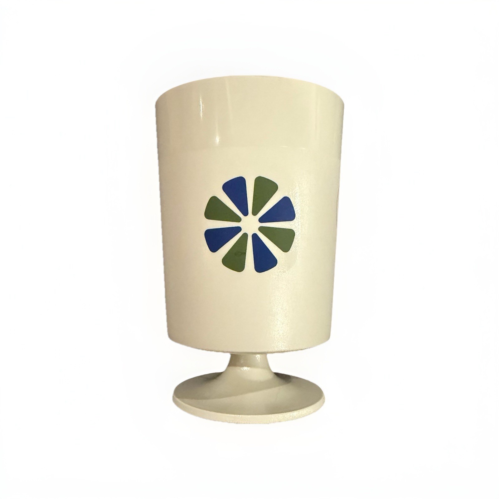 MCM David Douglas 12oz Accalac Pedestal Goblets (Set of 6) Blue Green 1960s NOS