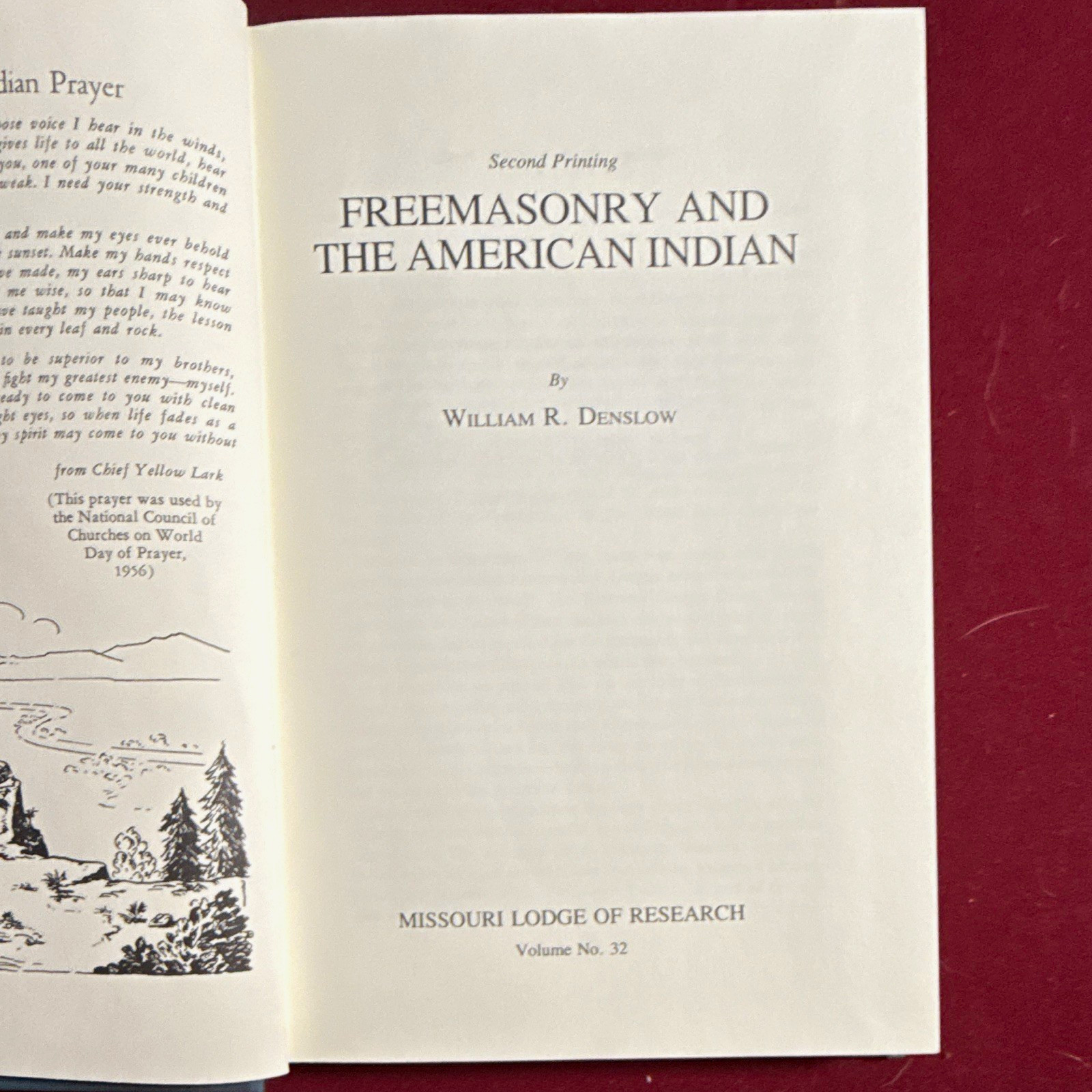 Freemasonry and the American Indian by William R. Denslow Freemasonry 1983