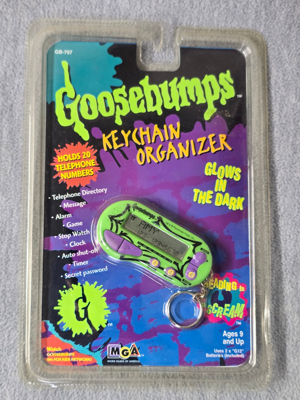 R.L. Stine Goosebumps Electronic Keychain Organizer MGA *NEW* Retro Vintage 1996