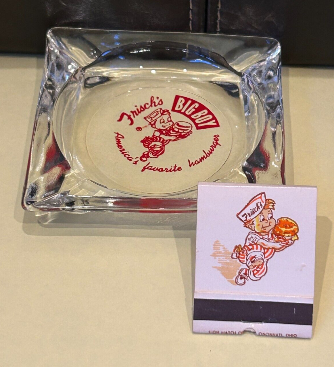 RARE1952 Logo  Big Boy America\'s First Doublestack Hamburger ashtray & matchbook