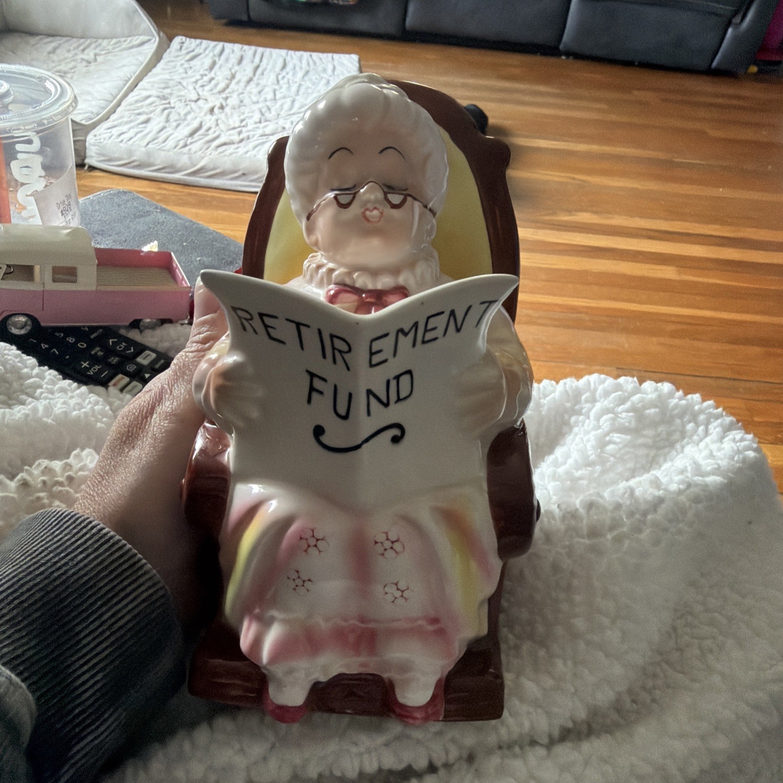 Vintage Lefton Grandma Retirement Fund Porcelain Bank