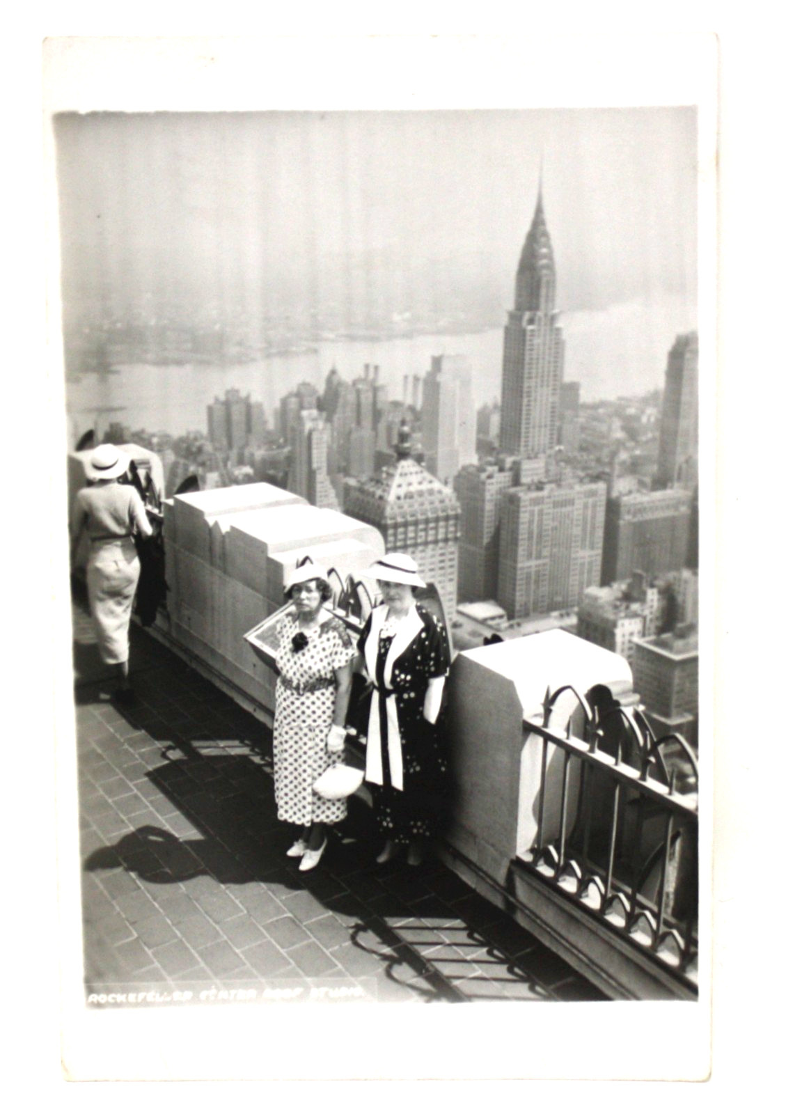 Rockefeller Center Roof Top New York City Stylish Women RPPC Real Photo Postcard Rockefeller Center Roof Top New York City Stylish Women RPPC Real Photo Postcard