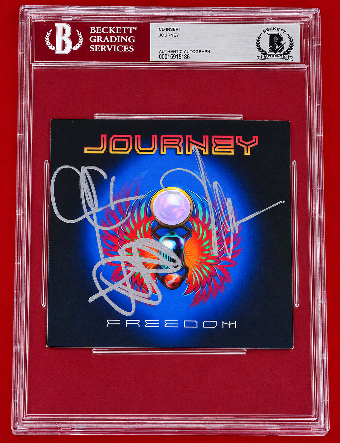 Signed CD Journey Band Autographed All 3 in Silver Jacket Auto Card BAS Beckett
