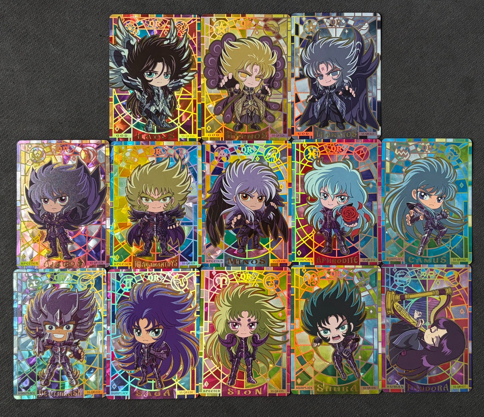 Kayou Saint Seiya Card Series 2 QR Lot 13 Full Set Pandora Shura Sion Saga Minos