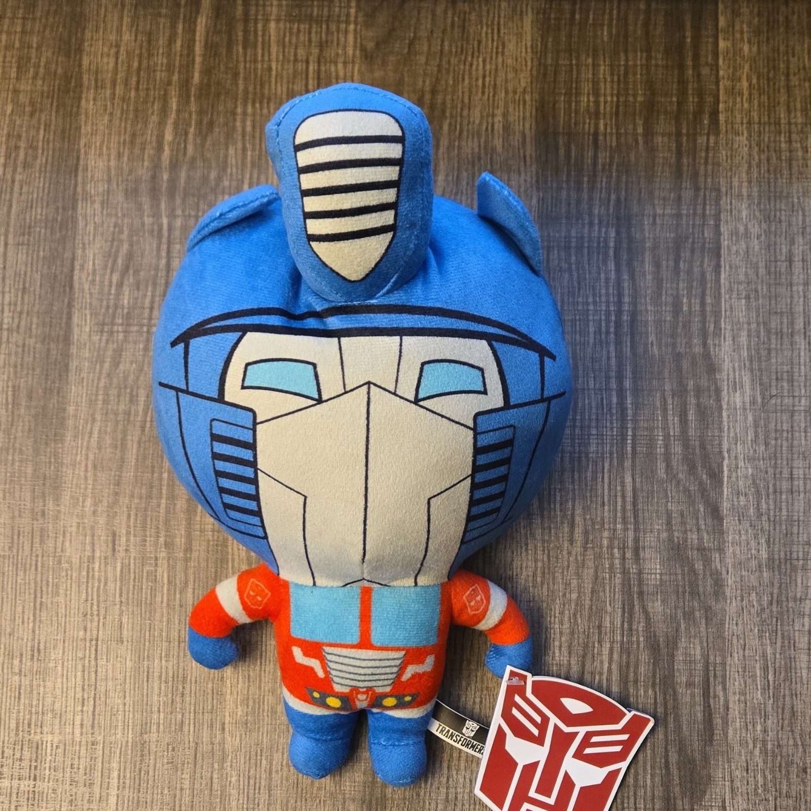 Hasbro Transformers Optimus Prime Plush Stuffed Animal Blue Red Gray with Tag