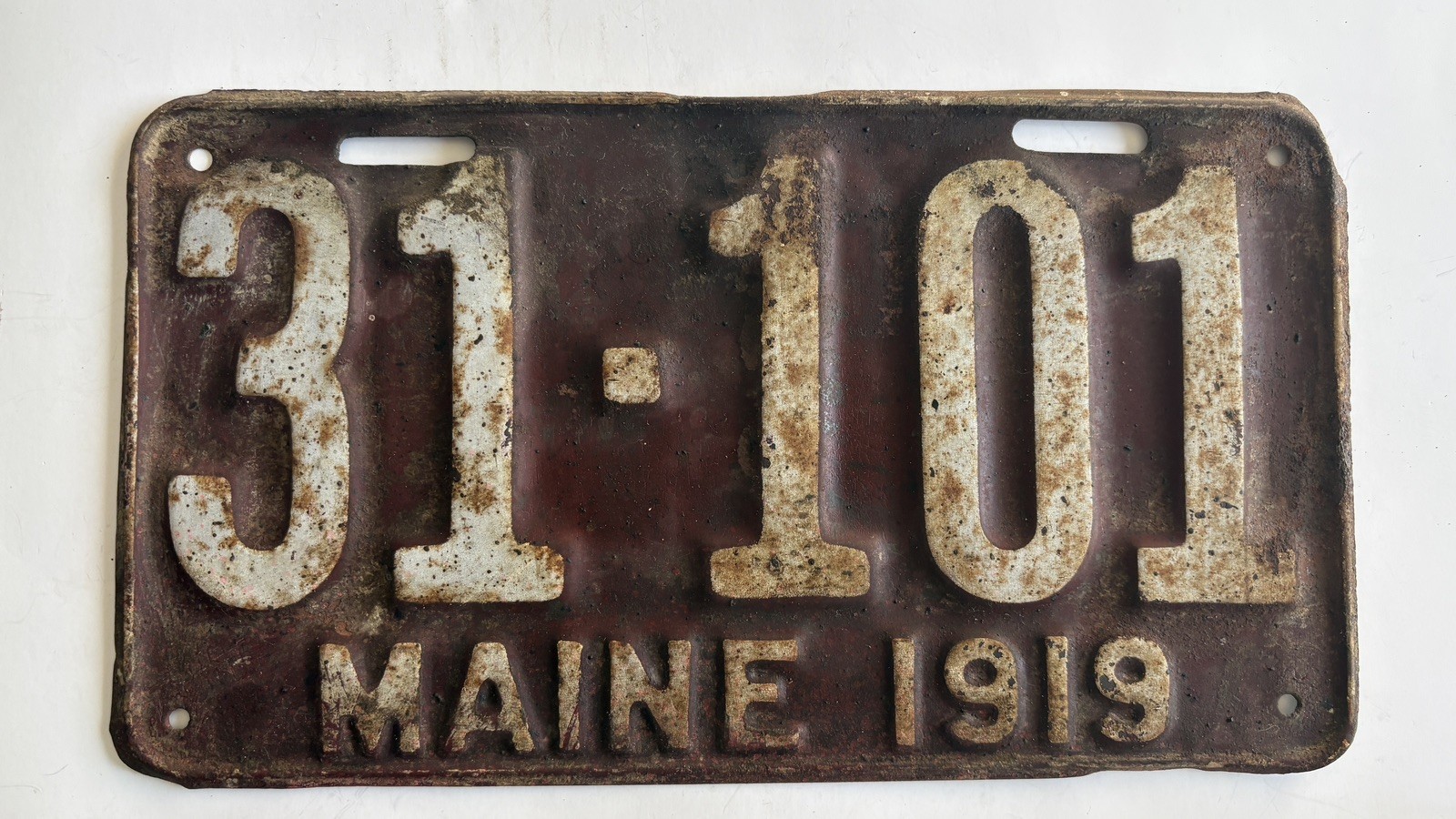 Antique Maine 1919 License Plate 31-101