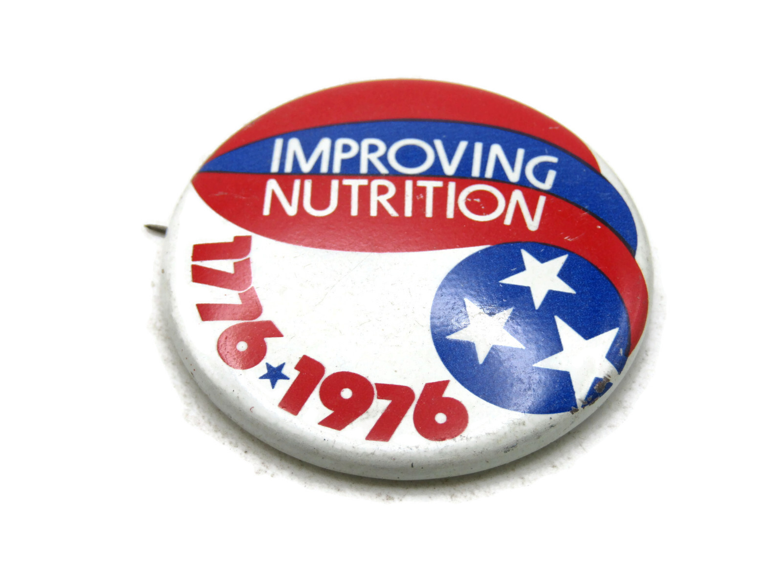 Vintage 1976 Tennessee Bicentennial Pinback Button Improving Nutrition Tristar