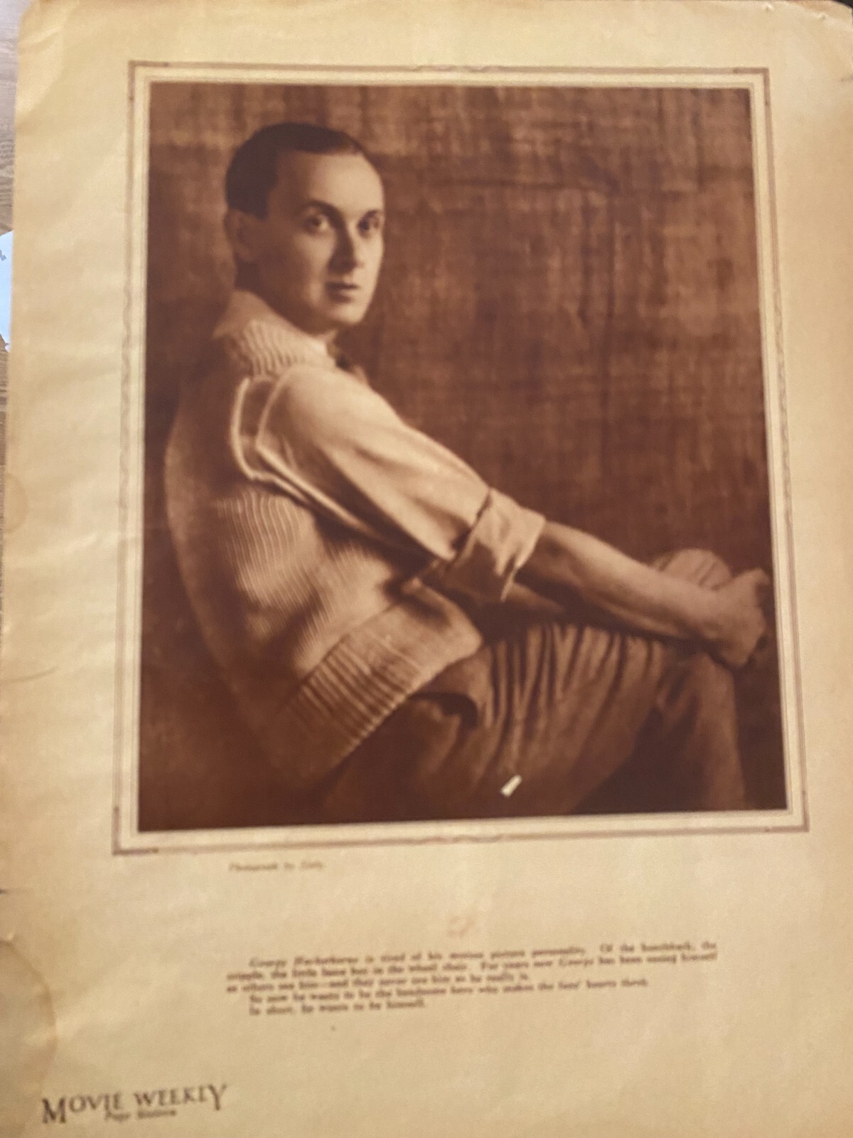 George Hackathorne, Full Page Large Format Vintage Pinup