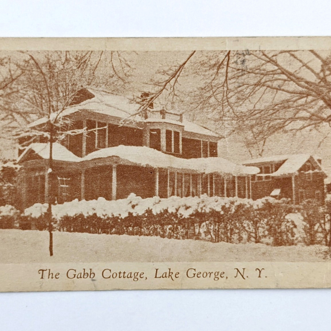 The Gabb Cottage Lake George Village NY Vintage Adirondack Advertising Card