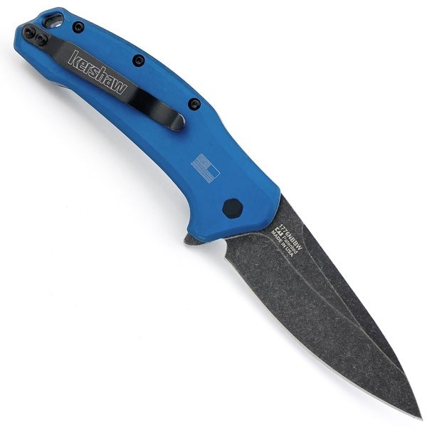 1776NBBW Kershaw Link Drop Point assisted open Pocket knife Blue 1776NBBW Kershaw Link Drop Point assisted open Pocket knife Blue