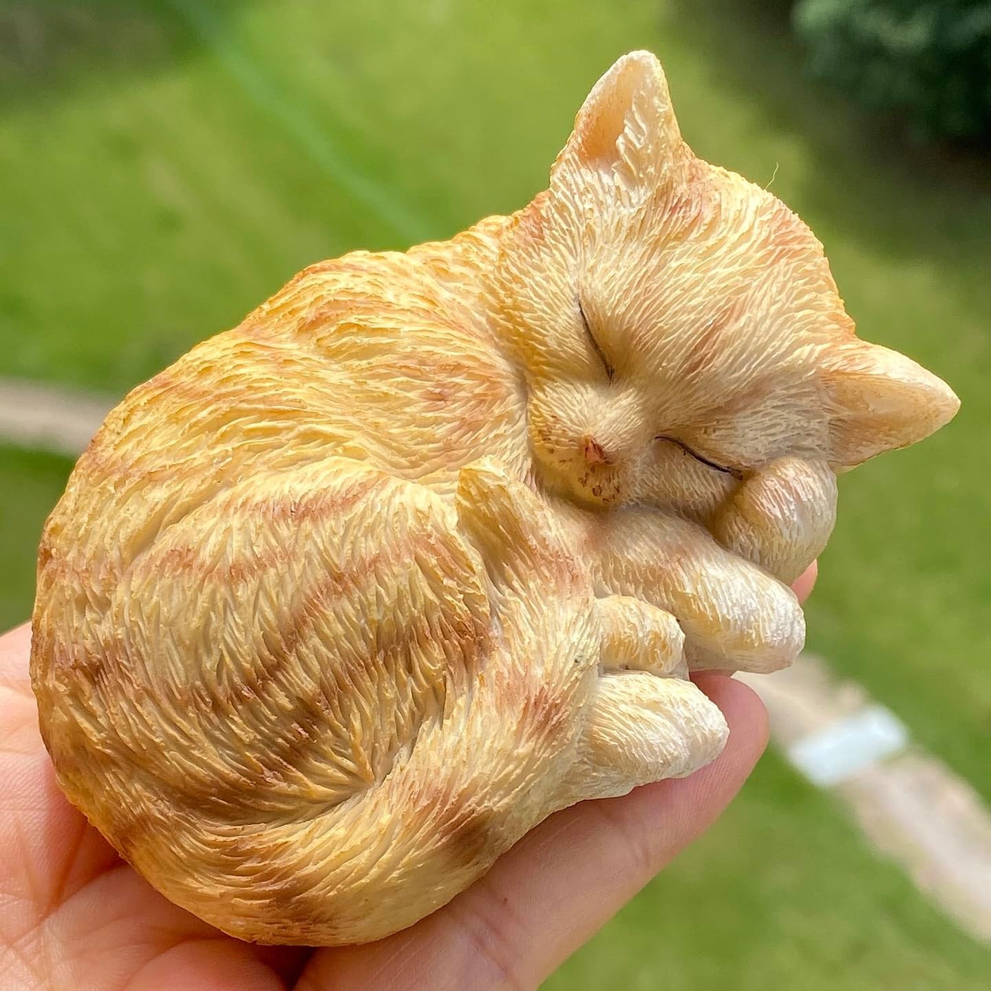 Orange Tabby Sleeping Kitten Resin Cat, 3-Inch Orange Tabby Sleeping Kitten Resin Cat, 3-Inch