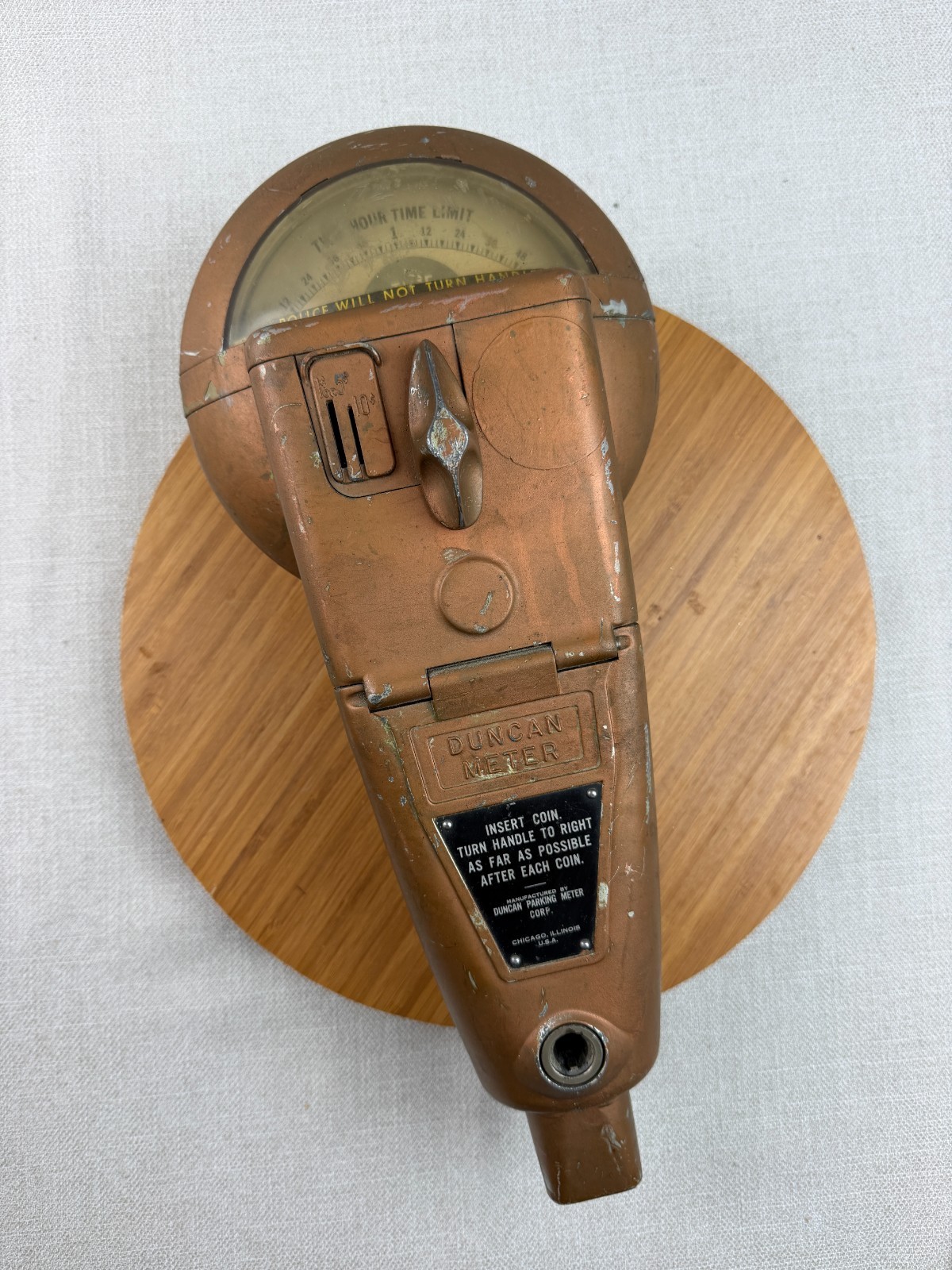 Vintage Duncan Golden Circle Parking Meter for Parts or Repair