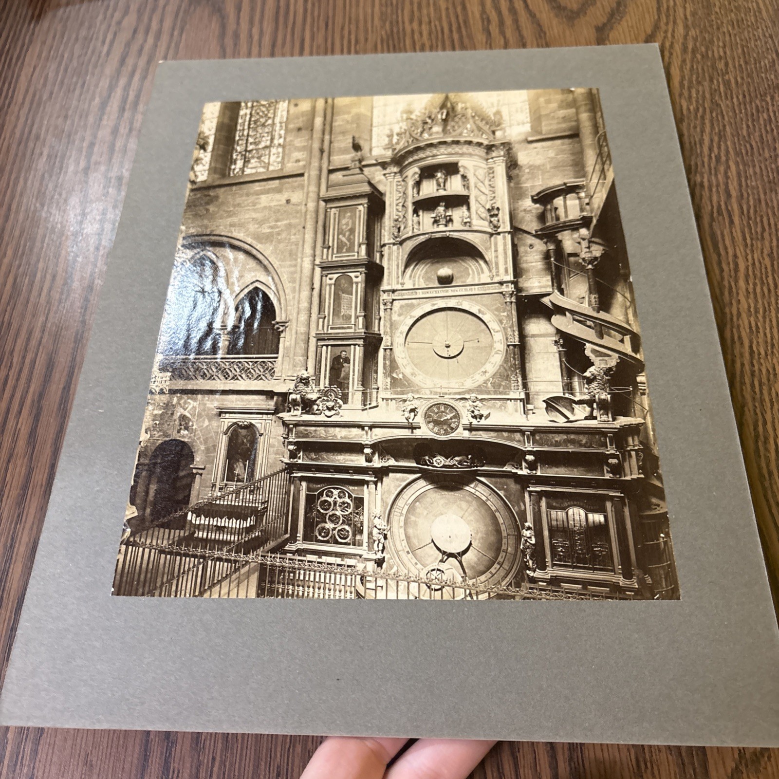 Strassburg Cathedral Interior Clock Vintage German Architecture Photo Strasbourg