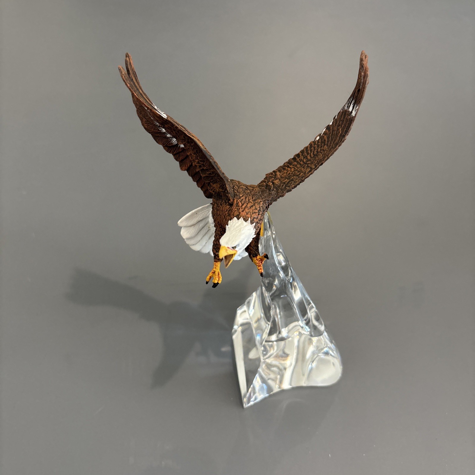 Vintage Franklin Mint Alaskan Wildlife Conservation Trust Bald Eagle on Crystal