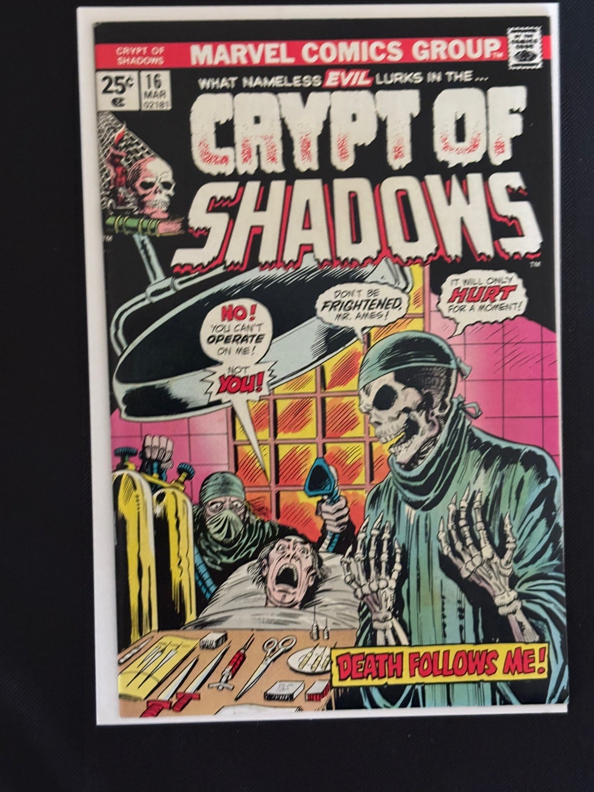 Crypt of Shadows No. 16  1975 marvel horror 9.4 / 9.6 nm glossy sharp white 