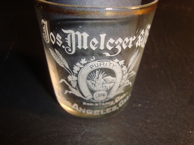 Circa 1900 Joseph Melczer & Co Purity Horse Shoe Shot Glass, Los Angeles