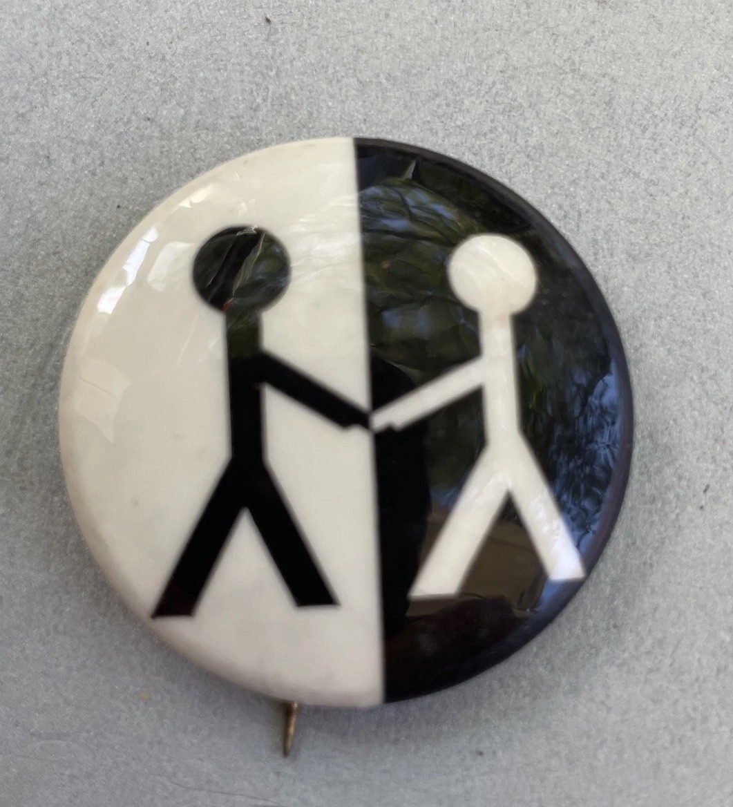 SNCC Student Non-Violent Comm Civil Rights Handshake Cause Pinback Button