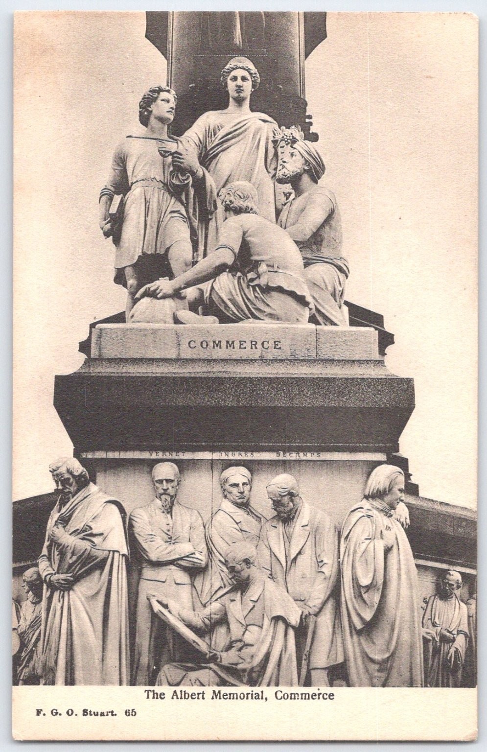The Albert Memorial Commerce Statue Vintage UK Postcard F.G.O. Stuart The Albert Memorial Commerce Statue Vintage UK Postcard F.G.O. Stuart
