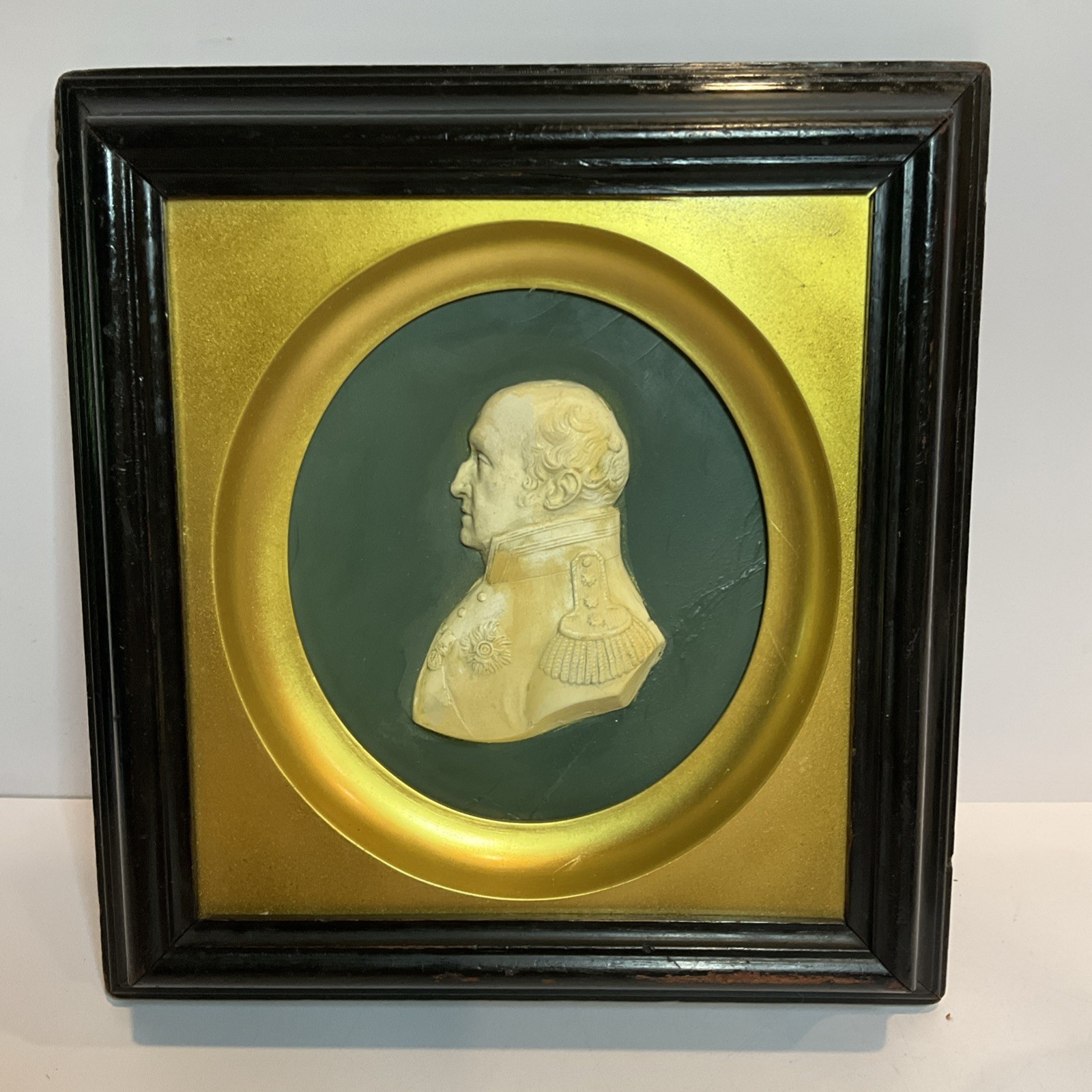 Antique Benjamin Hallowell Carew Meerschaum Relief Portrait Plaque c1800s 8”x8”