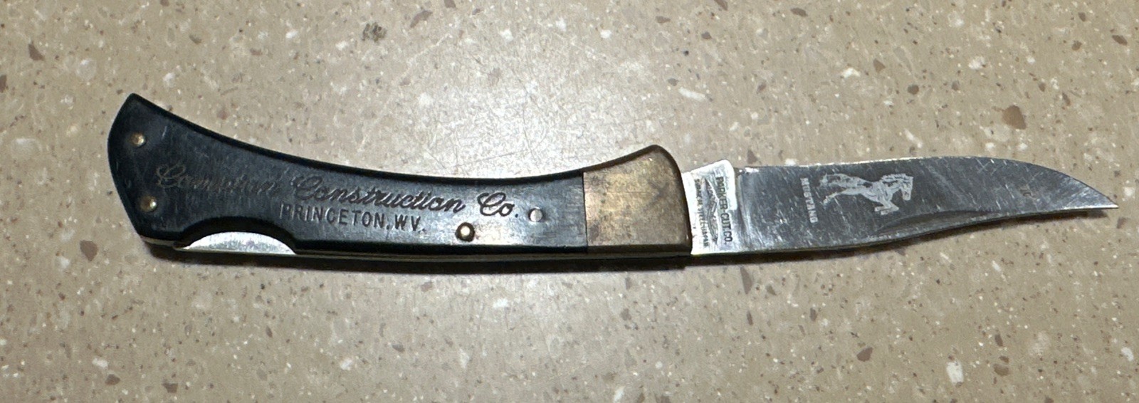 VTG Parker Cut Mustang Pocket Knife Compton Construction Princeton WV