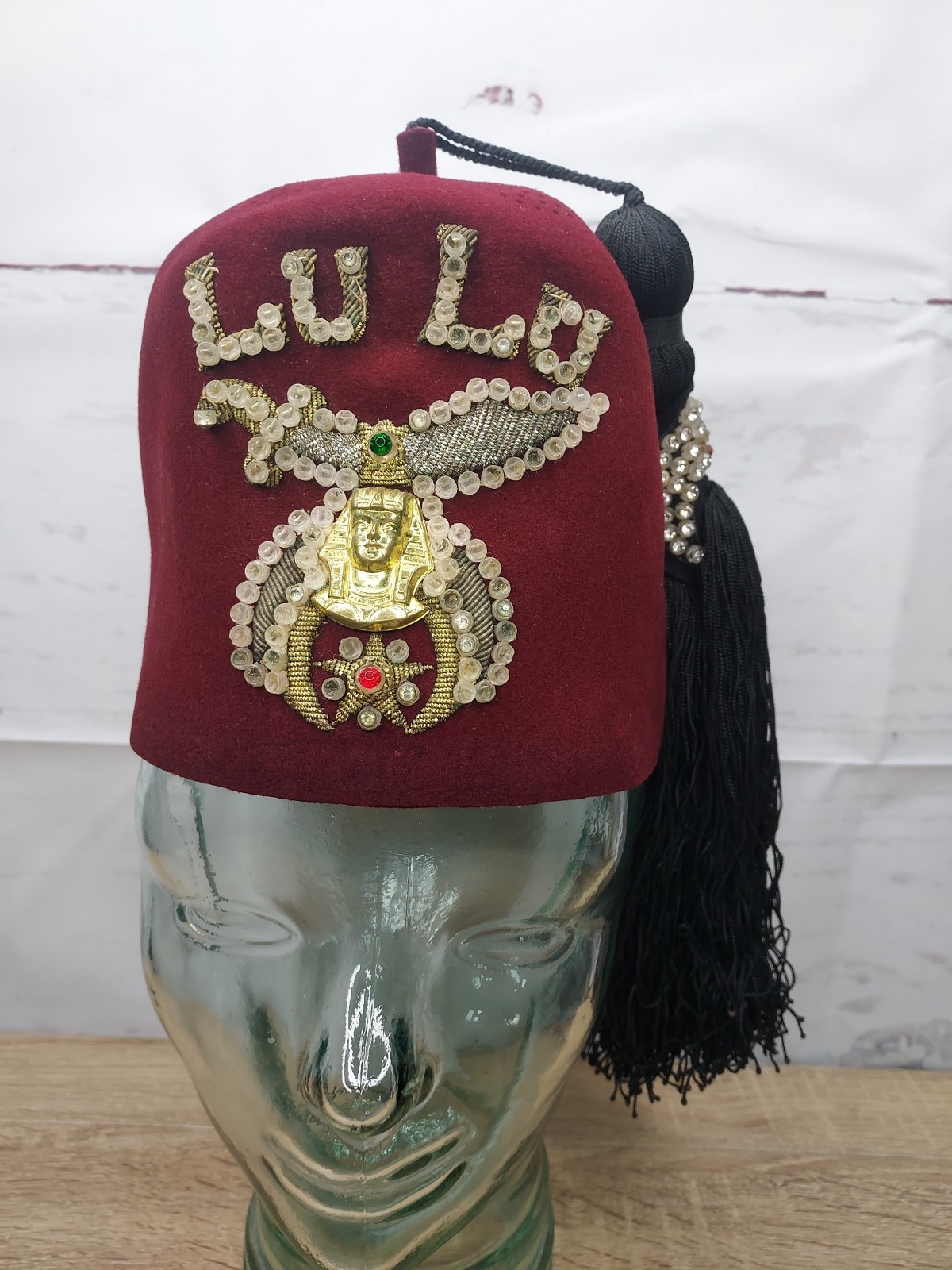 Wool Shriner Masonic Mason Fez LuLu Plymouth Meeting Pennsylvania Vtg SOLD AS IS