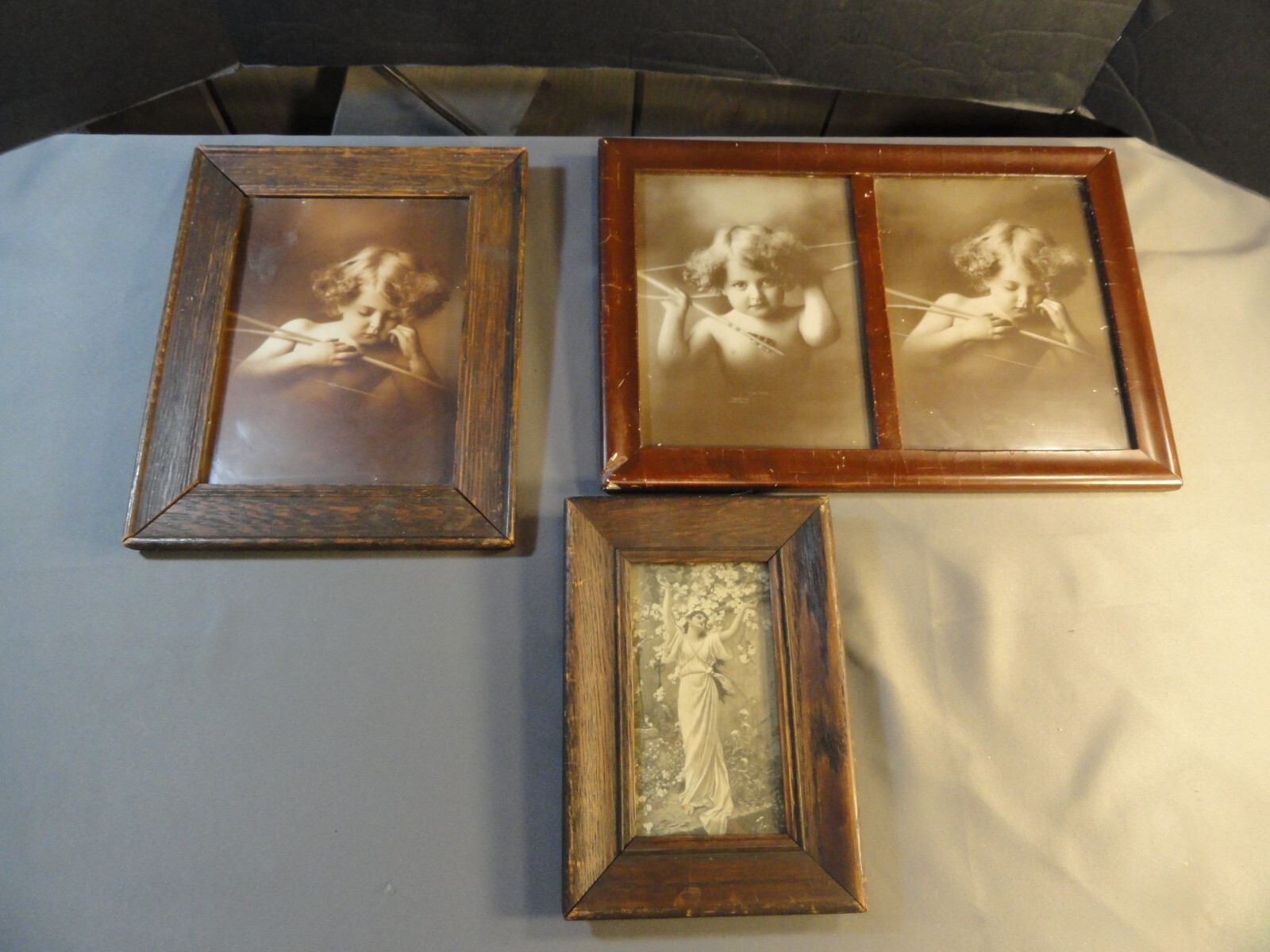3 QTY VINTAGE 1900s FRAME AND PHOTOS LITTLE GIRL PURCHASED AT ESTATE SALE