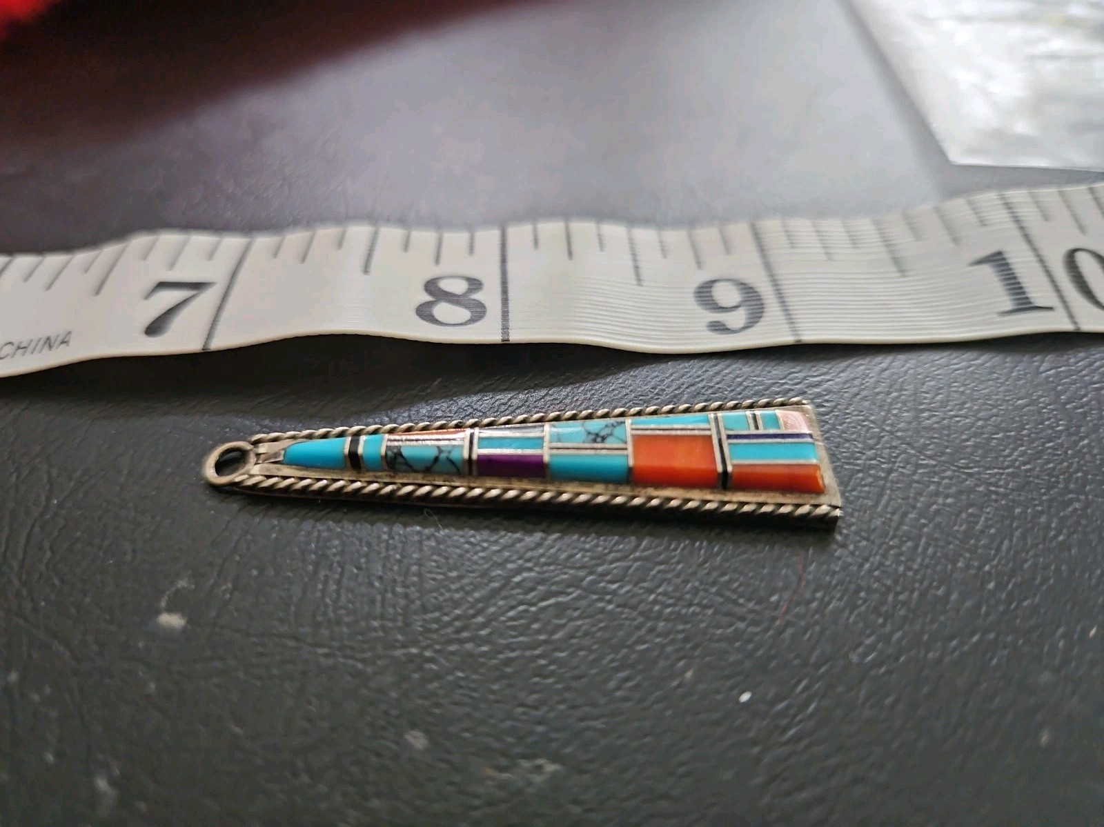 Antique Zuni Multi Stone Pendant