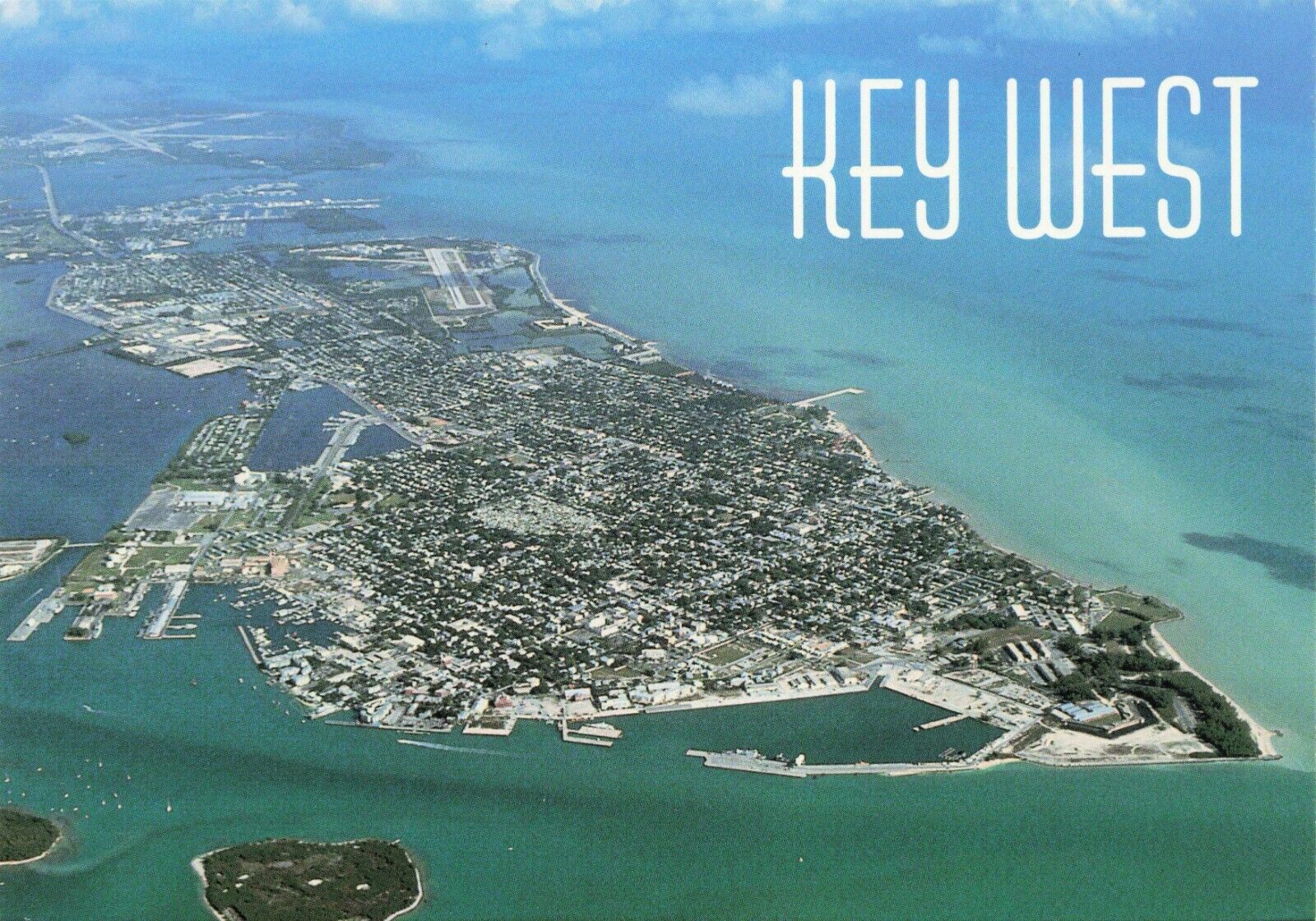 Postcard Key West Florida, Aerial View